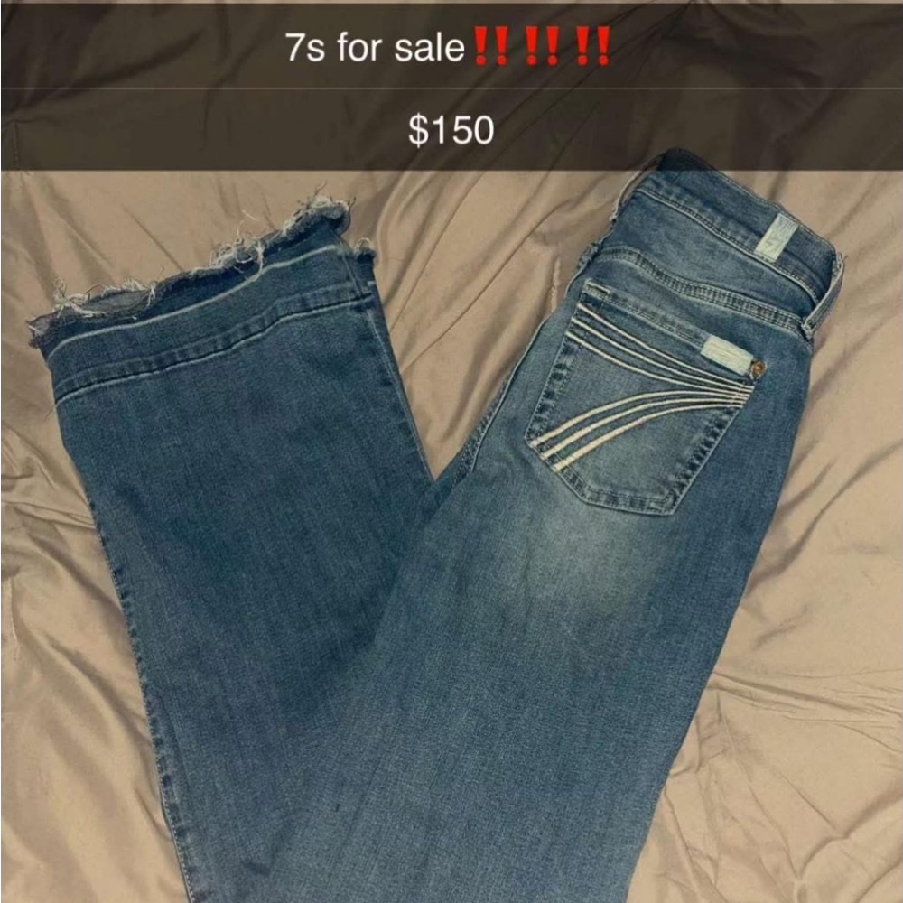 7 For All Mankind Blue Ankle Jeans
